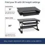 Ergotron WorkFit-TL, Sit-Stand Desk Converter | White, 37.5'' Wide | for Tabletops