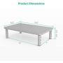 WALI Monitor Stand Riser for Computer, Laptop, Printer, Notebook and All Flat Screen Display with Vented Metal Platform and 3 Height Adjustable Underneath Storage (STT003S), Silver, 1 Pack