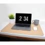 Natural Cork & Leather Desk Pad 24'' x 17'', Vine Creations Desk Mat Waterproof Black - Dual Sided - Mouse Writing Surface - PU Leather & Premium Eco-Friendly Cork Small Blotter Protector