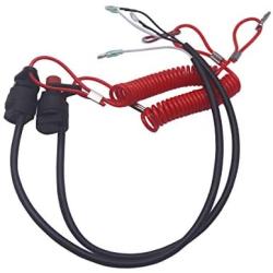 AIB2C 2 Packs Engine Stop Switch Assembly Emergency Cut-Off Switch & Lanyard 6E9-82575-00-00 6E9-82575-02-00 for Yamaha Outboard Motor Engine 15HP 25HP 30HP 40HPor Yamaha Outboard Motor Engine