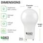 Sunco Lighting 10 Pack A19 LED Bulb, 9W=60W CFL Replacement, 6000K Daylight Deluxe, 800 LM, Dimmable, Twist and Lock GU24 Pin Base, Indoor Light - UL