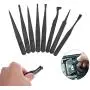 6pcs Precision Tweezers, Plastic Tweezers Set for Electronics DIY Jewelry-making Repair Tool, Black