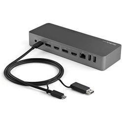 StarTech.com USB-C & USB-A Dock - Hybrid Universal Laptop Docking Station with 100W Power Delivery - Dual Monitor 4K 60Hz HDMI & DisplayPort - 4X USB 3.1 Gen 1 Hub, GbE - Windows & Mac (DK30C2DPEP)
