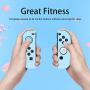 BRHE Dockable Switch Protective Case Cover for Nintendo Switch Joy-Con Controllers with Glass Screen Protector, Anti-Scratch Shock-Absorption Grip Cover - Blue