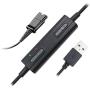 VoiceJoy Headset QD(Quick Disconnect) Connector to USB Adapter with Volume Adjuster, Mute for Speaker and Microphone Separately Compatible with Any Plantronics and VoiceJoy Headset QD Plug