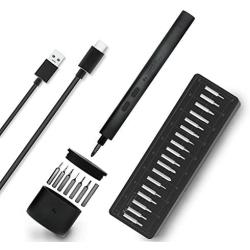 Docosu Cordless Electric Screwdriver Mini Electric Screwdriver Lithium Electric Precision Screwdriver Rechargeable Electronics Power Screwdriver Sets With LED Light Electric Screwdriver Rechargeable