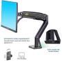 NB North Bayou Monitor Desk Mount Ultra Wide Full Motion Swivel Long Arm with Gas Spring for 22-35Monitors from 6.6 to 26.4lbs Height Adjustable Monitor Stand F100A-B NB North Bayou Monitor Desk Mount Ultra Wide Full Motion Swivel Long Arm with Gas Spring for 22-35Monitors from 6.6 to 26.4lbs Height Adjustable Monitor Stand F100A-B