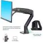 NB North Bayou Monitor Desk Mount Ultra Wide Full Motion Swivel Long Arm with Gas Spring for 22-35Monitors from 6.6 to 26.4lbs Height Adjustable Monitor Stand F100A-B