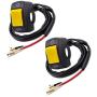 Ourbest Yellow Motorcycle Handlebar Switch 12V for Motorbike Scooter, Fog Light On Off Toggle Switchfor Electrombile-2Pcs
