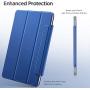 ESR Rebound Magnetic Smart Case for iPad Pro 12.9'' 2020/2018, Convenient Magnetic Attachment [Supports Pencil Pairing & Charging] Smart Case Cover Auto Sleep/Wake Trifold Stand Case - Navy Blue
