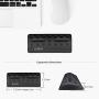 BUBM Mouse Wrist Rest Support Ungraded Ergonomic Cushion Pad Memory Foam Hand Pillow Mat Comfortable Arm Stand Pain Relief with Non Slip Base for Office,Home,Computer,Laptop,Desktop,Gaming(Black)