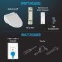 TOTO SW2044#01 C200 Electronic Bidet Toilet Cleansing Water, Heated Seat, Deodorizer, Warm Air Dryer, and PREMIST, Elongated, Cotton White