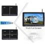 ZEROXCLUB Digital Wireless Backup Camera System Kit,HD 1080P & IP69 Waterproof Wireless Reverse Rear Side View Camera + 7’’ DVR Split Monitor with Touch Button for RV/Truck/Trailer/Bus/Pickup/Van-B3C