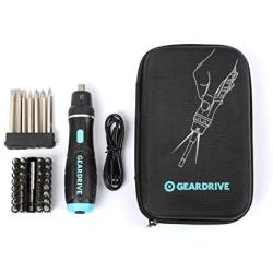 Gear Drive 41-Piece Cordless Electric Screwdriver Kit, USB Rechargeable, Aluminum Construction, (1 Pack) (GDP66309)
