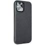 Mous - Protective Case for iPhone 12 Pro Max - Limitless 3.0 - Black Leather - No Screen Protector