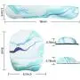 Anyshock Keyboard Wrist Rest Set and Ergonomic Mouse Pad with Wrist Support Memory Foam Filled Non Slip Durable Comfortable Lightweight Wrist Pad for Easy Typing & Pain Relief (Wave Marble)