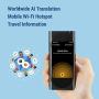 Langogo Genesis 2-in-1 AI Translator Device and Voice Recorder Transcriber, 100+ Languages Instant Two-Way Translation and Transcription Recorder, Built-in Data, 3.1inch Retina Display, Black