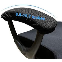 WOMACO Waterproof Office Chair Cover, Computer Office Chair Covers Water-Repellent Universal Boss Chair Covers Modern Simplism Style High Back Chair Slipcover (Black, Armrest Cover-15.7'')