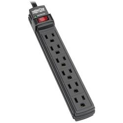 Tripp Lite 6 Outlet Surge Protector Power Strip, 6ft Cord, Black, & $10,000 INSURANCE (TLP6B)