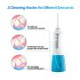 Water Flosser Cordless Dental Oral Irrigator - TUREWELL 300ML Portable and Rechargeable IPX7 Waterproof 3 Modes Water Flosser Teeth Cleaner for Travel & Family Use