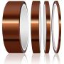 High Temp Tape, ELEGOO 4 Pack Polyimide High Temperature Resistant Tape Multi-Sized Value Bundle 1/8’’, 1/4’’, 1/2’’, 1’’ with Silicone Adhesive for Masking, Soldering etc.