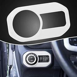 Headlight Lamp Switch Trim Cover Button Decoration Interior Accessories for 2018-2021 Jeep Wrangler JL JLU & Gladiator JT (White)