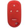 Ezzy Auto Red and Blue Silicone Rubber Key Fob Case Key Covers Key Jacket Skin Protector fit for Honda Accord CR-V Civic Acura TL RL CL