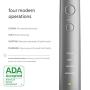 AquaSonic Vibe Series Ultra Whitening Toothbrush – ADA Accepted Electric Toothbrush - 8 Brush Heads & Travel Case - Ultra Sonic Motor & Wireless Charging - 4 Modes w Smart Timer – Charcoal Metallic