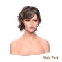 Short Fluffy Wig Dark Brown mixed Blonde Two Tones Pixie Cut Synthetic Heat Resistance Wigs for Women 12inch Long in Good Volume