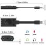 USB Sound Card, TechRise USB External Stereo Sound Adapter Splitter Converter with Volume Control for Windows and Mac, Plug & Play, No Drivers Needed