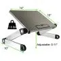 WorkEZ LIGHT Ergonomic Portable Lightweight Folding Aluminum Laptop Cooling Stand & Lap Desk Tray for Bed Couch. Adjustable height angle tilt notebook computer macbook desktop riser table-top holder