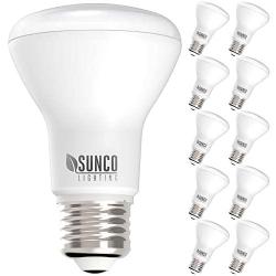 Sunco Lighting 10 Pack BR20 LED Bulb, 7W=50W, Dimmable, 3000K Warm White, 550 LM, E26 Base, Indoor Flood Light for Home or Office Space - UL & Energy Star