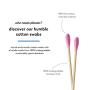 The Humble Co. Natural Bamboo Cotton Swabs (600 count) - Biodegradable, Organic Cotton Swabs and Eco friendly and Sustainable Cotton Buds for Ears, Makeup, Pet Care and Cleaning (Purple)