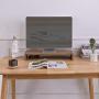 Kirigen Monitor Stand Wooden -Desk Stand Wood for Computer/Laptop/TV Printer - Monitor Arms & Stands Desk Riser for Office Organizers -Desktop Workspace (59,Dark Brown)