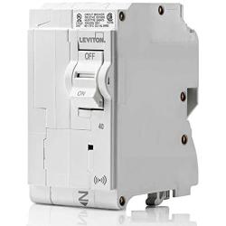 Leviton LB240-S 40 Amp, 2-Pole Plug-on Smart Standard Branch Circuit Breaker, 120 VAC, White