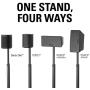 Sanus Adjustable Height Wireless Speaker Stands Designed for SONOS ONE, ONE SL, Play:1, and Play:3 - Tool-Free Height Adjust Up to 16'' with Built in Cable Management - Black Pair