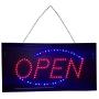 Open Neon Sign LED Electronic Display for Business Bar Barber Salon Ultra Bright Blue and Red Light - 10'' x 9''
