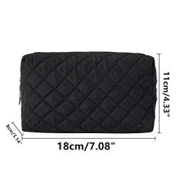MHDGG Makeup Bag for Women,Travel Cosmetic Bag Toiletry Bag Organizer Pouch Purse Large Cosmetic Cases,Black