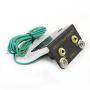 FEITA L Shaped Anti Static Socket Ring Ground Connector with 5.5ft Green Terminal Cable for ESD Wrist Strap Grounding