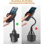 Galaxy Wireless Cup Holder Phone Mount, Height Adjustable Metal Stand Car Phone Cradle Fit for All Smartphones for iPhone 11 Pro/11 Pro Max/XR/XS/XS Max/X/8/7, Galaxy S10/S10 Plus Note 9/Note 10 Plus