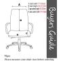 Deisy Dee Computer Office Chair Covers for Stretch Rotating Mid Back Chair Slipcovers Cover ONLY Chair Covers C162 (D)