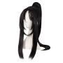MapofBeauty Cosplay Oblique Bangs Long Gripper Ponytail Ancient Style Hair Wig (Black)