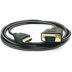HDMI to VGA Adapter Cable, PeoTRIOL 1080P HDMI Male to VGA Male M/M Video Converter Cord VGA Adapter Compatible with HDMI Desktop, Laptop, DVD to 15 Pin D-SUB VGA HDTV Monitor Projector - 6Feet