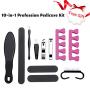 Electric Foot Callus Remover (Speed Adjustable), Portable Foot Sander, Professional Callous Remover for Feet with 60pcs Replacement Sandpaper Discs and 10 in 1 Pedicure Tools Kit, Black