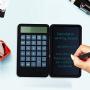 Basic Calculator Notepad with 6.5 Inch LCD Writing Tablet, Rechargeable, Lock Button and E-Pen,12 Digit Display, Also Inkless Drawing/Memo Pads/Planning Boards, Hand-held for Daily and Basic Office