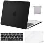 MOSISO Compatible with MacBook Pro 13 inch Case 2016-2020 Release A2338 M1 A2289 A2251 A2159 A1989 A1706 A1708, Plastic Hard Shell Case&Keyboard Cover Skin&Screen Protector&Storage Bag, Black