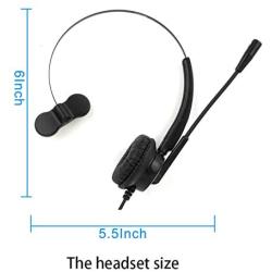 TRIPROC Binaural DC 2.5MM Telephone Headset for VOIP Landline Phones,Compatible for Jabra Cisco Polycom Panasonic (H510)