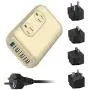 220V/240V to 110V/120V Step Down 230W Voltage Converter and International Travel Adapter Combo for Hair Straightener Flat Iron, Hair Curler, CPAP, Toothbrush, Xbox - [Use USA Electronics Overseas]