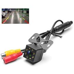 Hikity Backup Camera 8IR Light Car Rear View Camera Universal Mini Auto Backup Parking Camera Waterproof 170 Wide Angle HD Color Camera