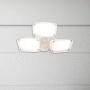 Halo FHS303TW FHS White Outdoor Integrated Triple Head 4000K Cool, Switch Controlled LED Flood Light